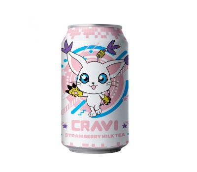 Thé au lait à la fraise CRAVI×DIGIMON