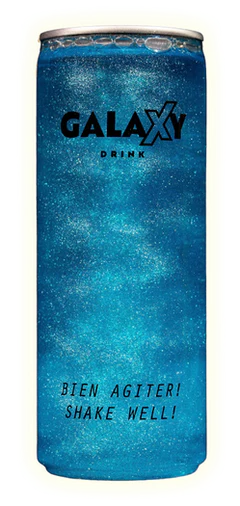 Galaxy prêt à boire - sans alcool - Framboise bleue et concombre