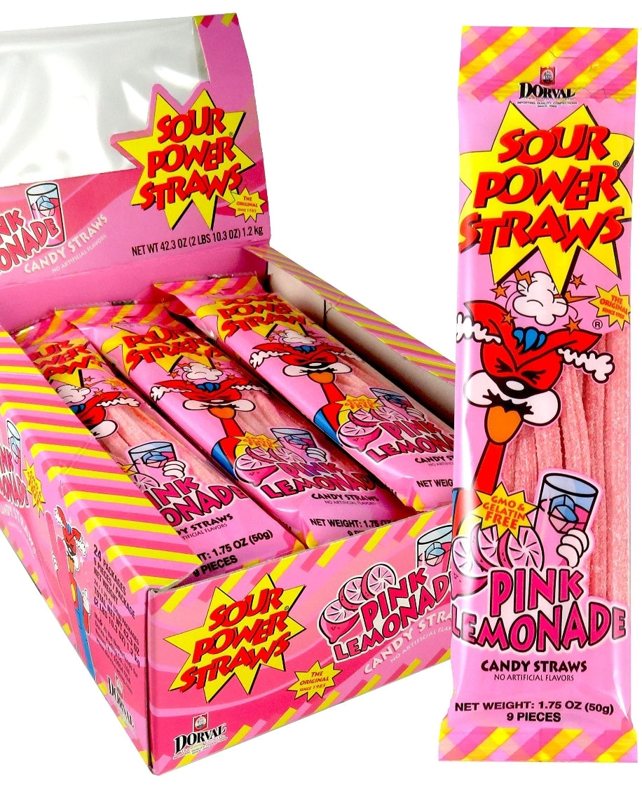 Pailles Sour Power Limonade rose