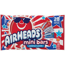 Mini barres Airheads Rouge Blanc et Bleu