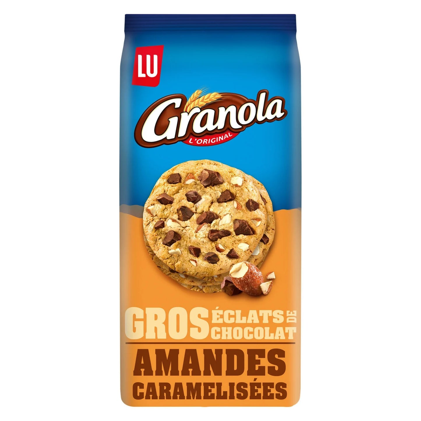 Cookies aux gros éclats chocolat et aux amandes caramélisées Granola LU