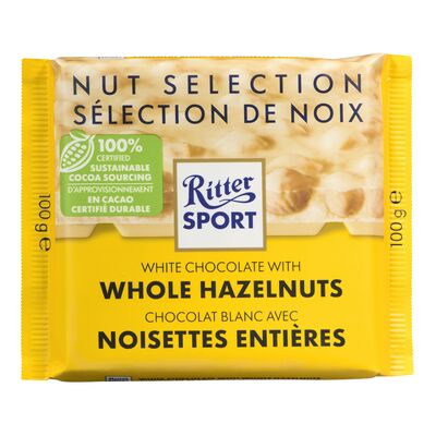 Ritter Sport Chocolat Blanc Avec Noisettes