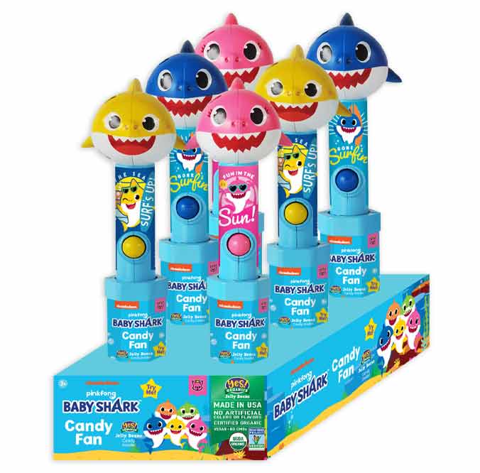 BABY SHARK CHARACTER FAN (ORGANIC JELLY BEANS)