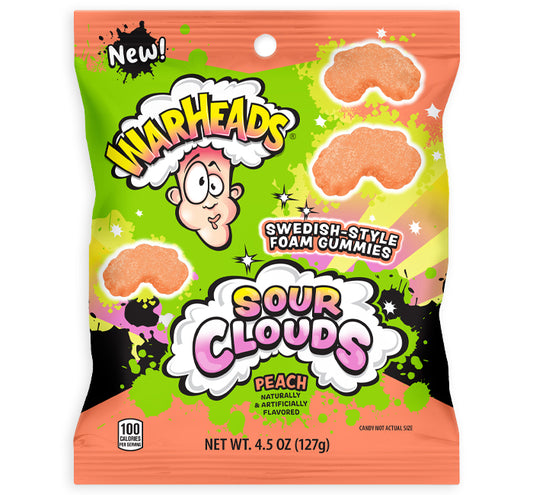 WARHEADS SOUR CLOUDS PEACH