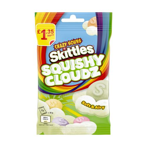 Skittles Squishy Cloudz Sour Sweets Fruit