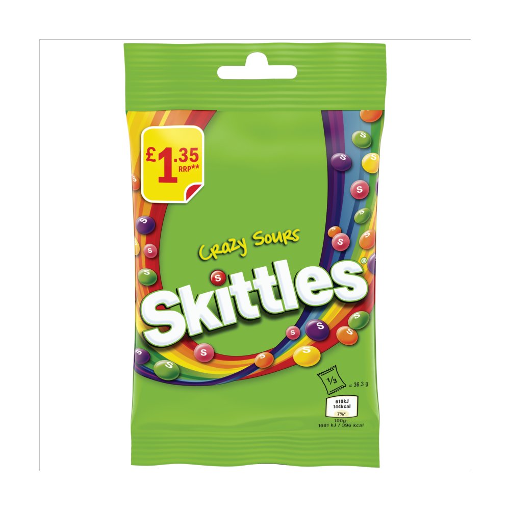 Skittles Vegan Chewy Crazy Sour Sweets