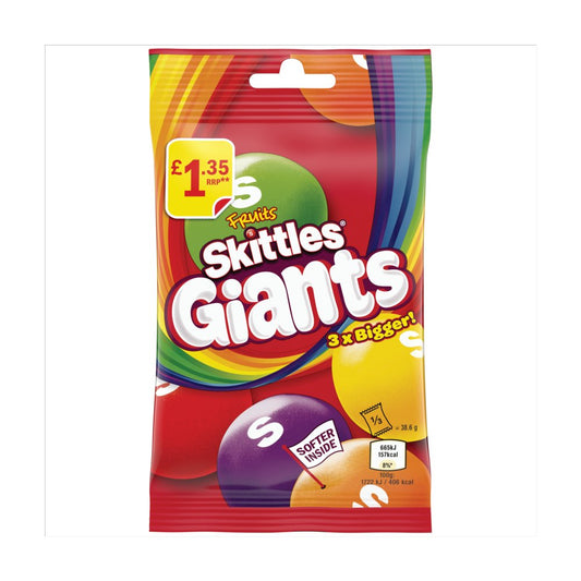 Skittles Giants Vegan Chewy Sweets Fruit