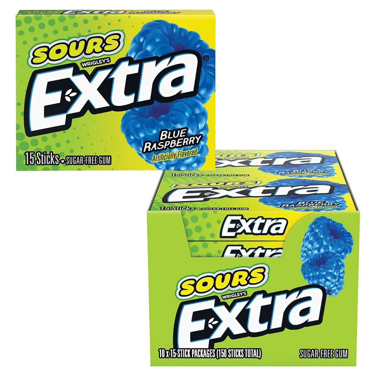 Extra Gum Blue Raspberry Sours