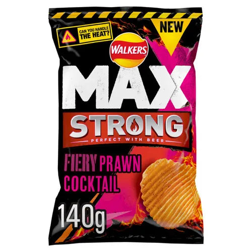 Walkers - Max Strong Fiery Prawn Cocktail Crisps