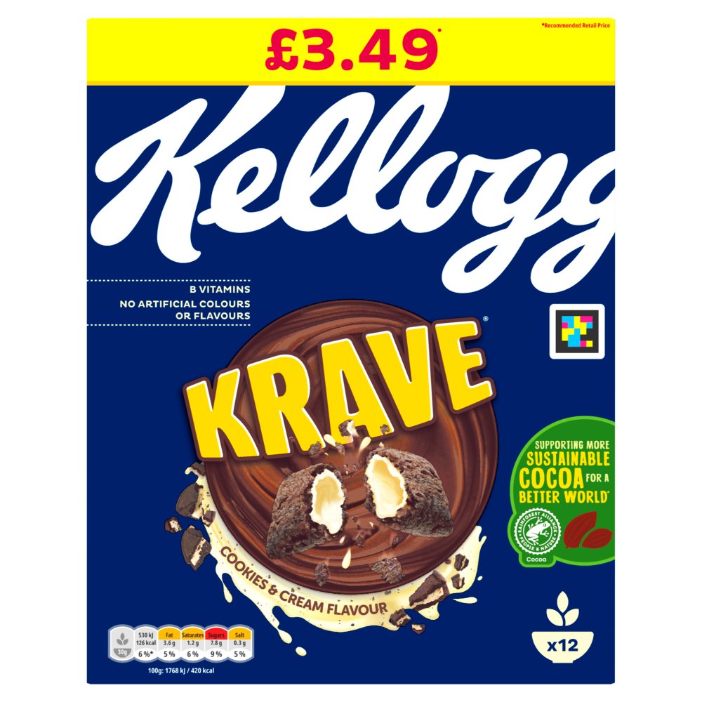 Kellogg's Krave Cookies & Cream Flavour