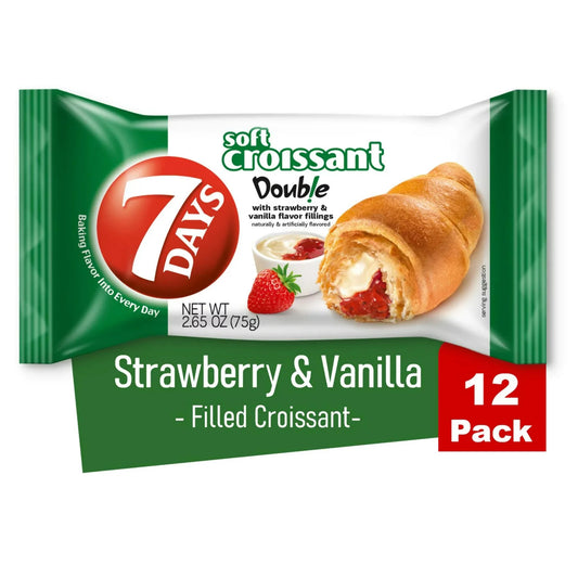 7 Days Double Strawberry and Vanilla Filled Croissant