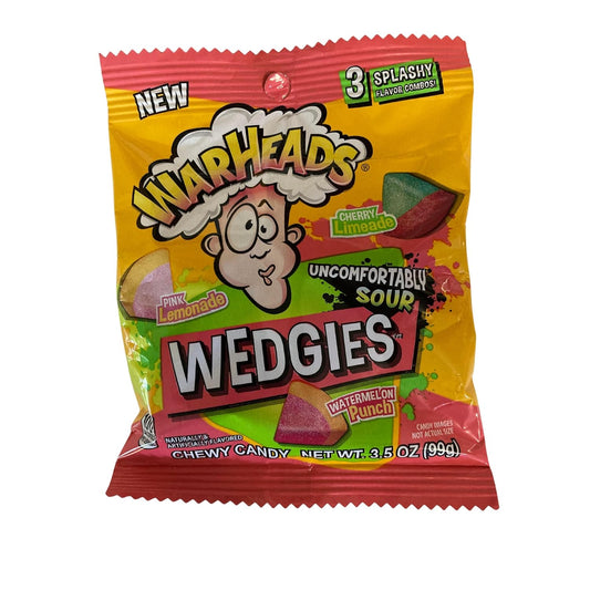 Warheads Wedgies Cherry Limeade, Pink Lemonade, Watermelon Punch