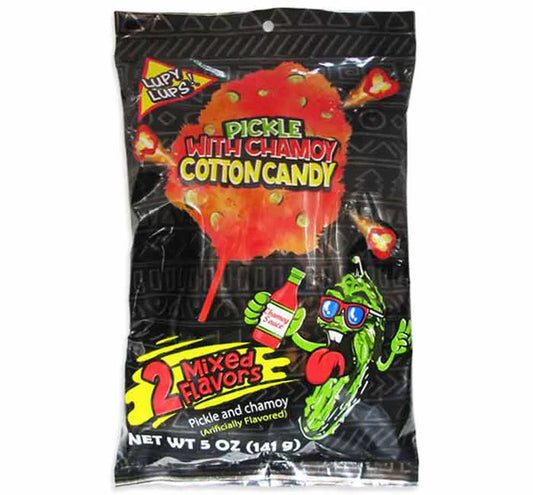 Lupy Lups! Cotton Candy Pickle with Chili Chamoy