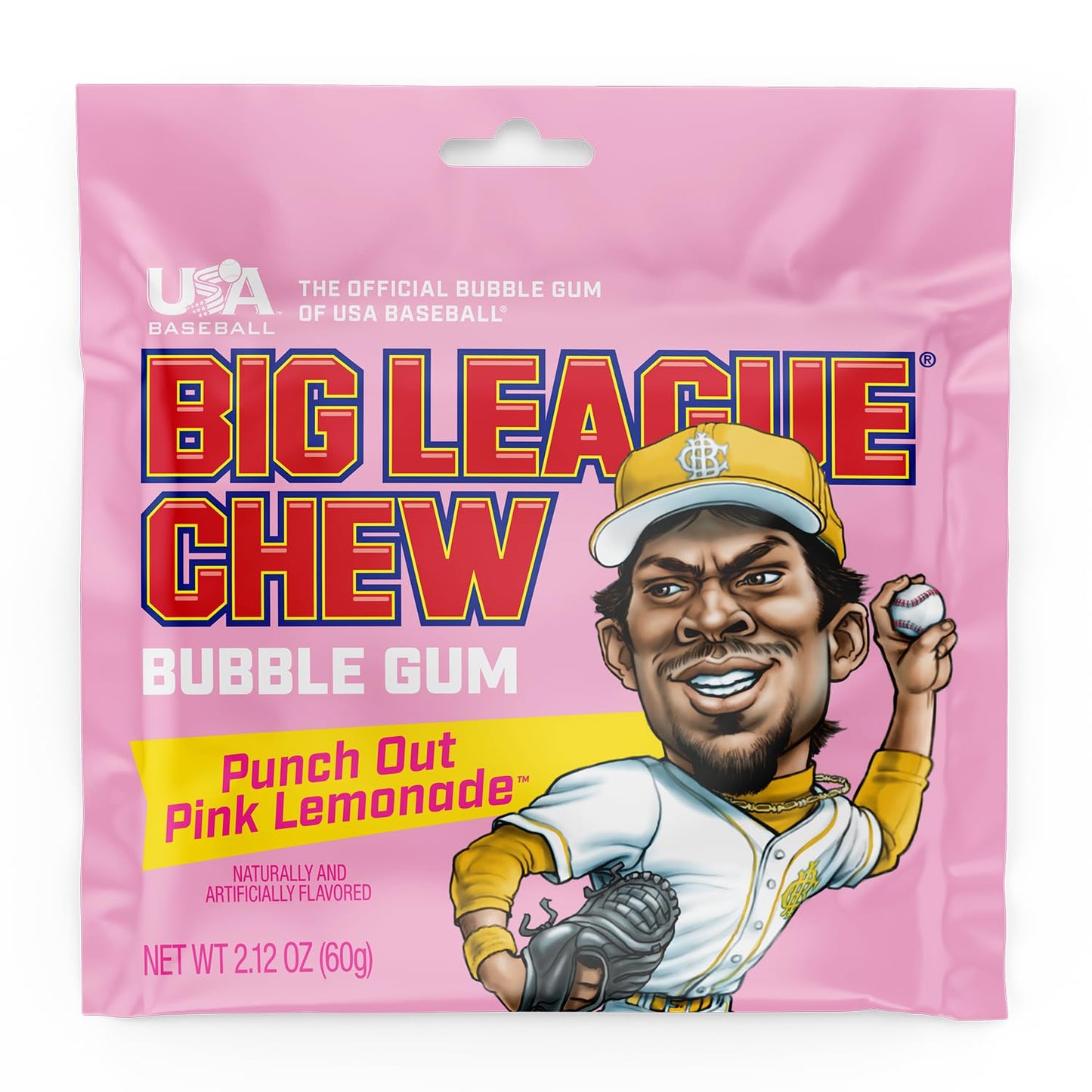 BIG LEAGUE CHEW BUBBLE GUM PINK LEMONADE
