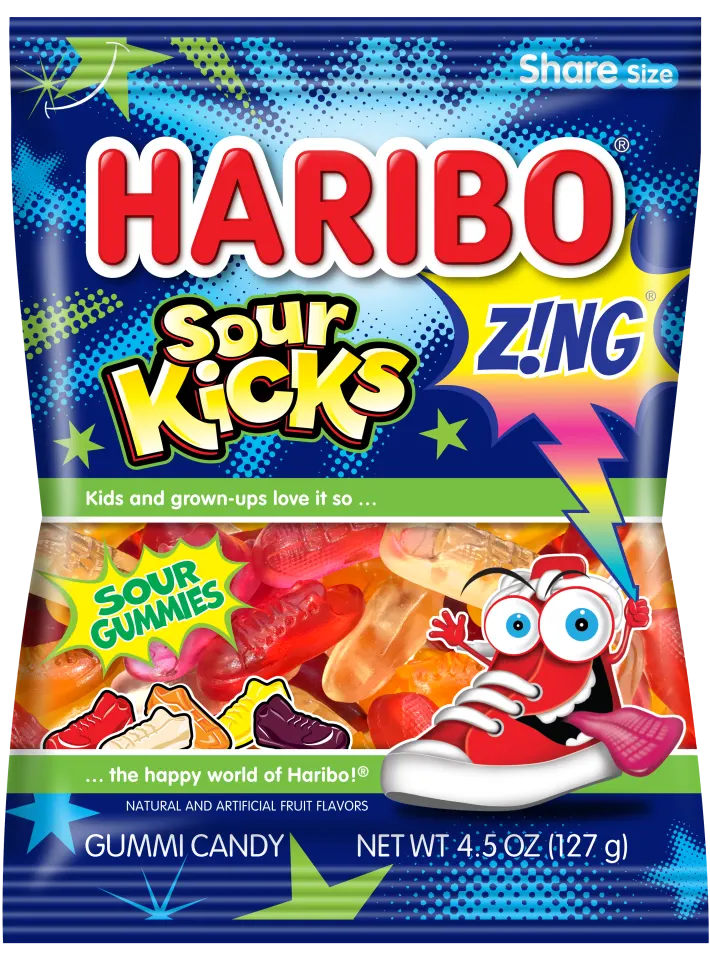 Coups de pied aigre Haribo