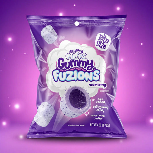 STUFFED PUFFS GUMMY FUZIONS SOUR BERRY