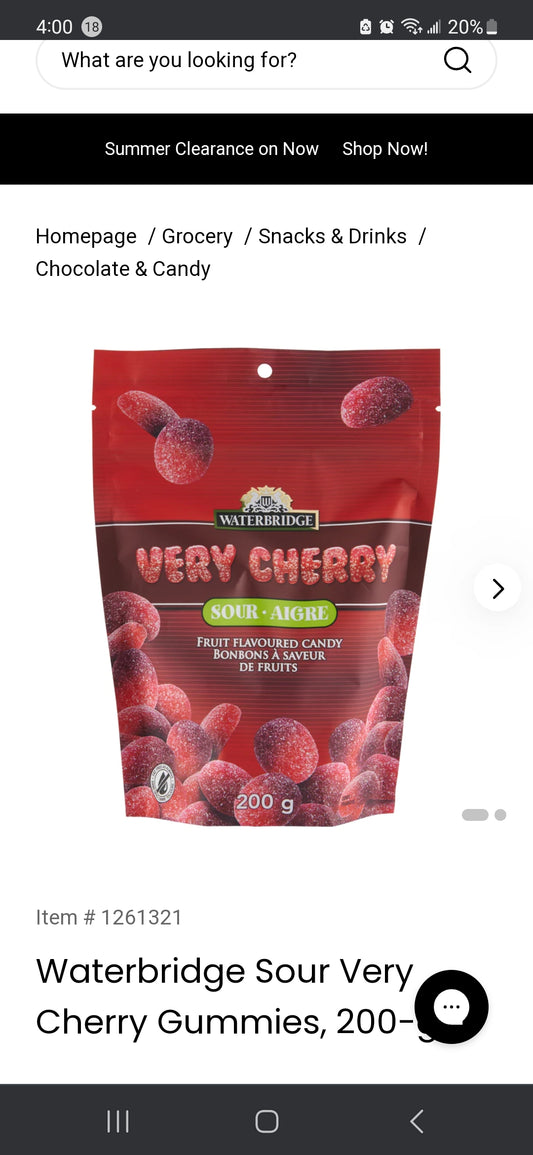 WaterBridge Very Cherry Sour 200G