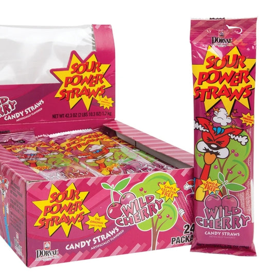 Sour Power Straws Wild Cherry