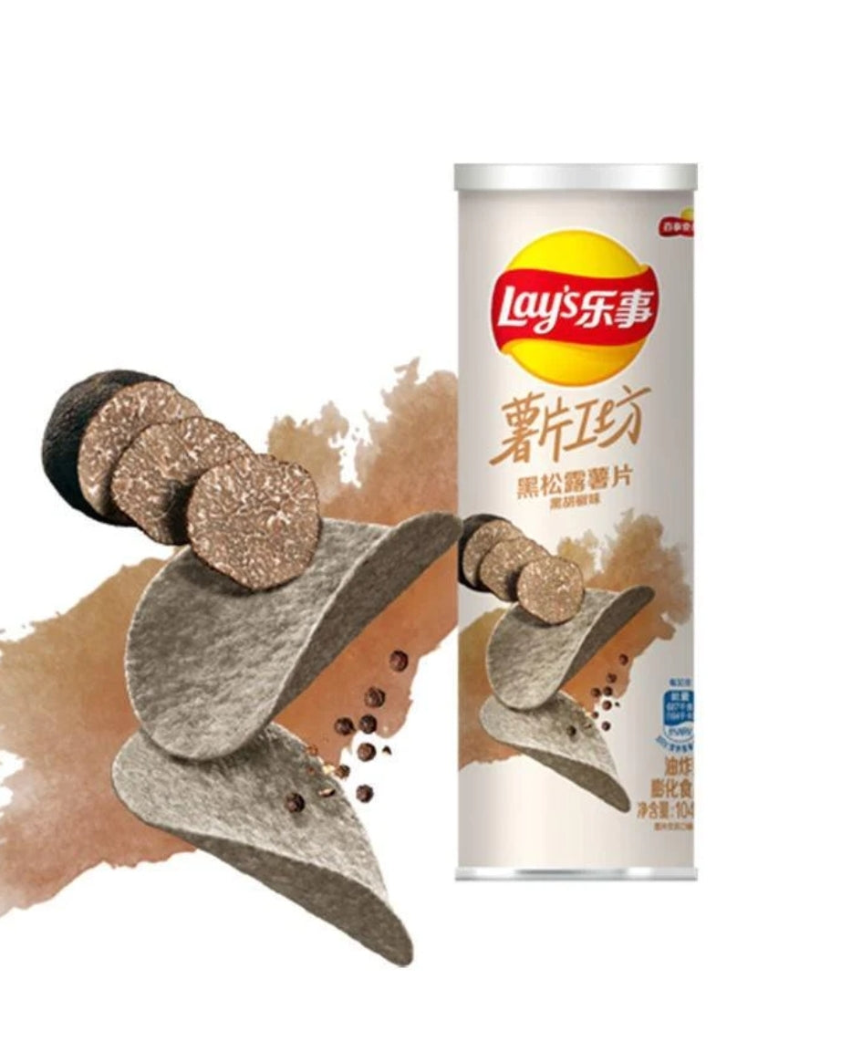 Lays Stax Black Truffle & Black Pepper