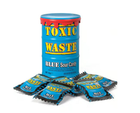Toxic Waste Blue Sour Candy Drums