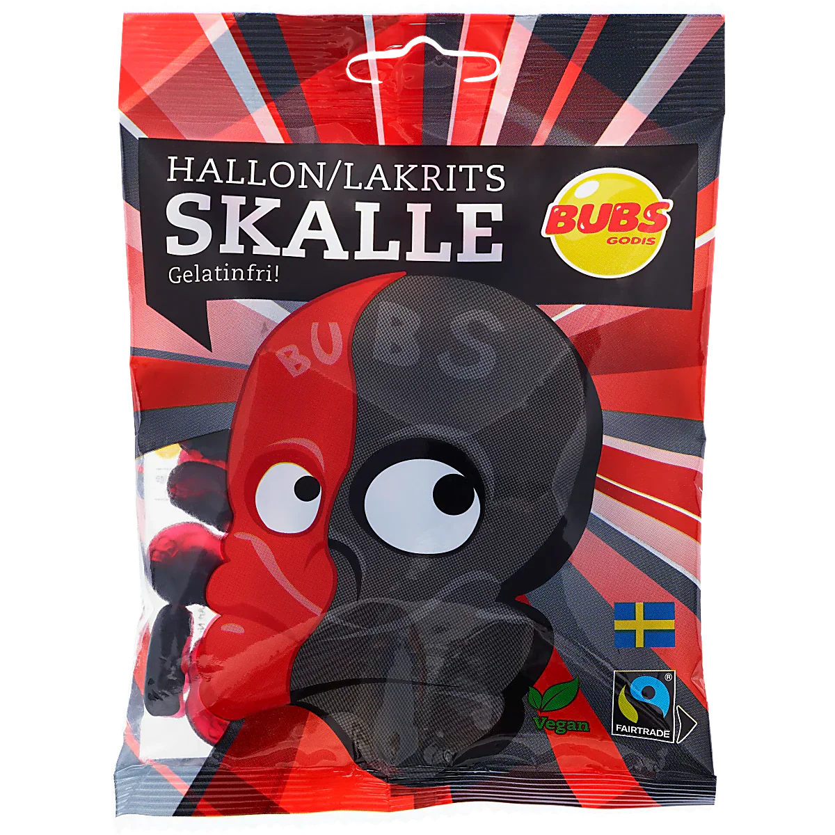 BUBS Raspberry & Licorice Skull