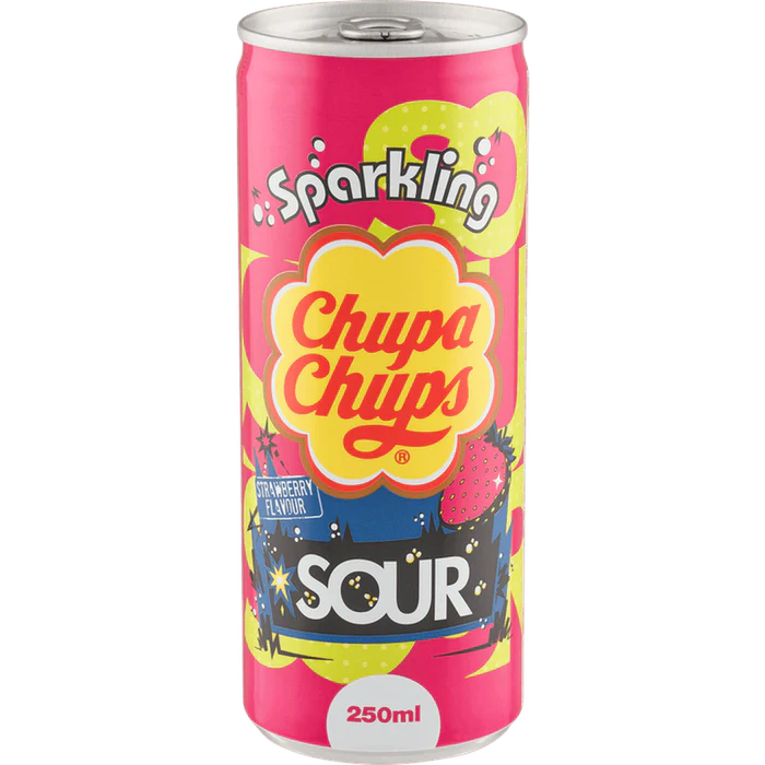 Refresco Chupa Chups Sour sabor a fresa