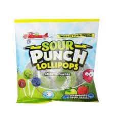 Sour Punch Lollipops - Assorted Flavours