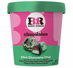 BASKIN-ROBBINS CHOCOLATES MINT CHOCOLATE CHIP