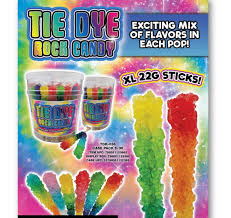 Tie Dye Rock Candy - One Stick