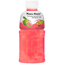 Mogu Mogu Pink Guava Drink with Nata de Coco (Gotta Chew