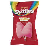 SKITTLES COTTON CANDY 3.1 OZ POUCH