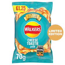 Walkers Cheese Toastie with Heinz Baked Beans Sharing Bag Crisps