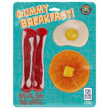 GIANT GUMMY BREAKFAST BACON EGG WAFFLE