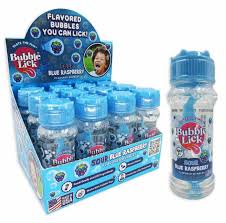 BUBBLE LICK FLAVORED BUBBLES - SOUR BLUE RASPBERRY