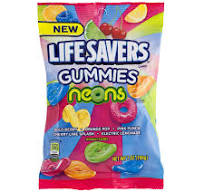 LIFESAVERS NEONS GUMMIES 7 OZ PEG BAG