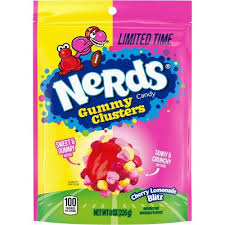 NERDS GUMMY CLUSTERS CHERRY LEMONADE STAND UP BAG