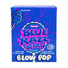 Charms Blow Pop Lollipop Blue Razz Berry