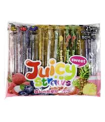 Juicy Jelly Straws (Lychee, Pineapple, Strawberry