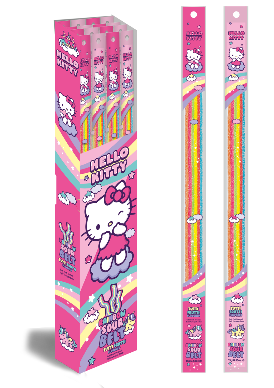 HELLO KITTY - SOUR RAINBOW BELTS