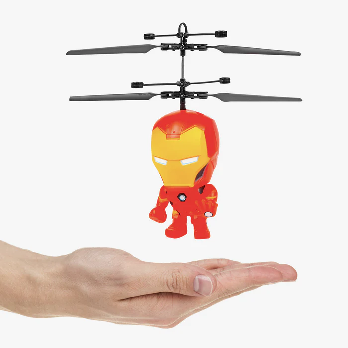 Marvel sous licence Iron Man 3,5 pouces Flying Figure IR UFO Big Head Hélicoptère 