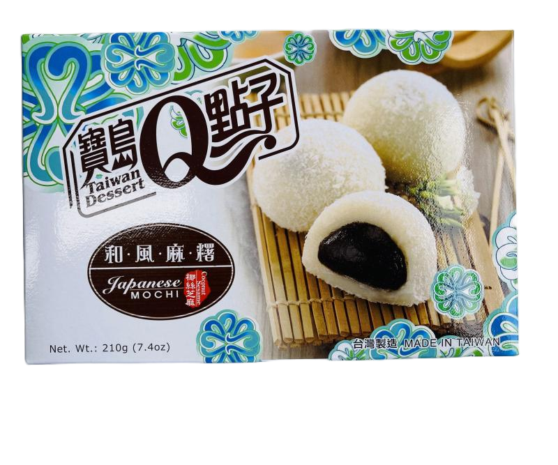 Dessert taïwanais mochi au sésame et à la noix de coco