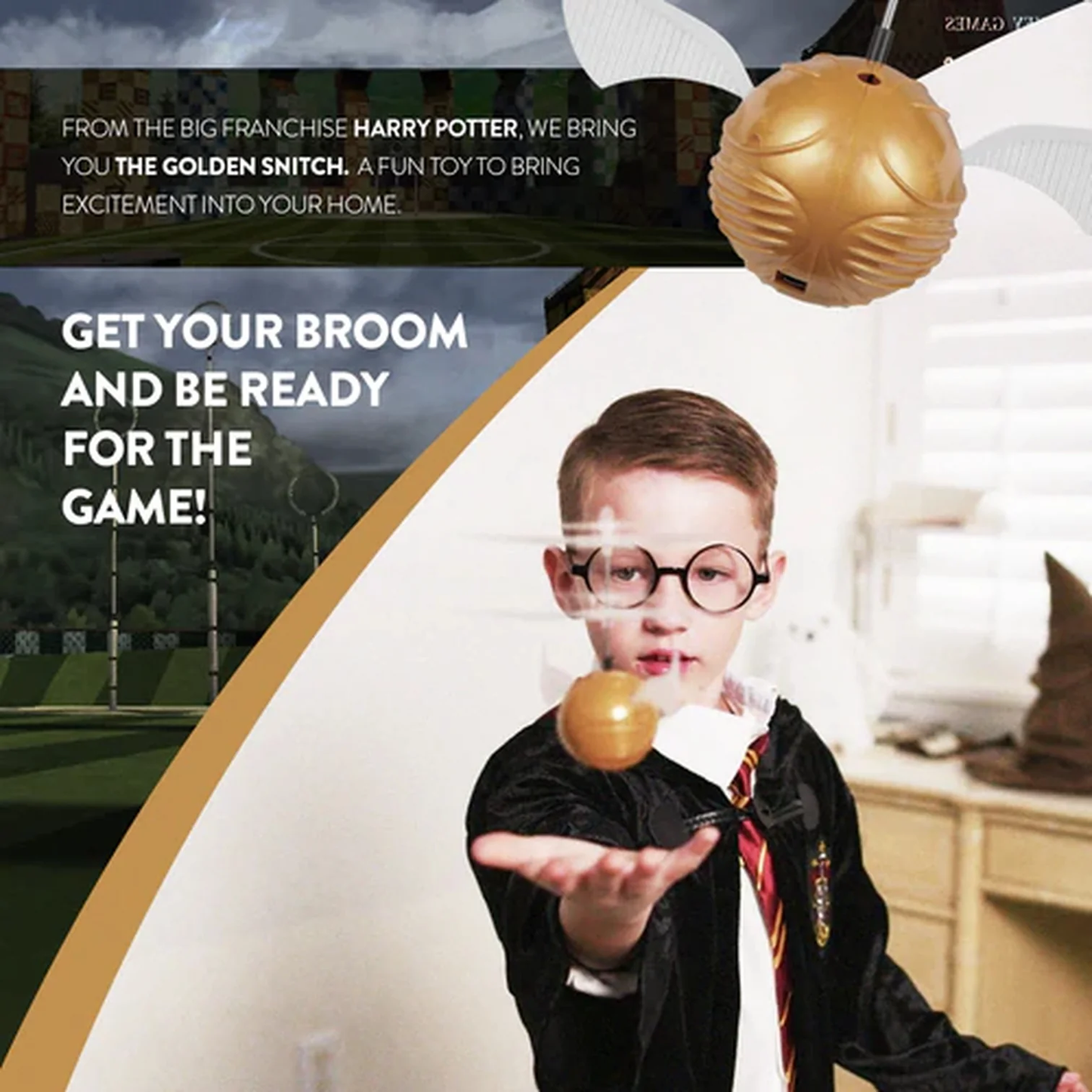 World Tech Toys Harry Potter Golden Snitch IR UFO Heli Ball