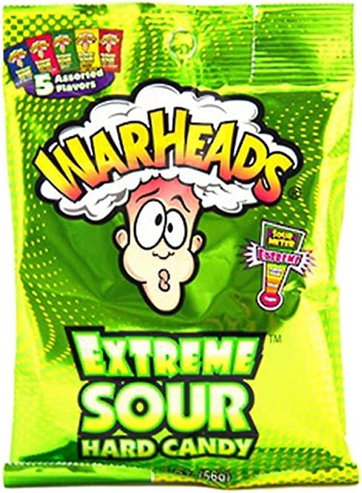 Bonbons durs aigres extrêmes WarHeads