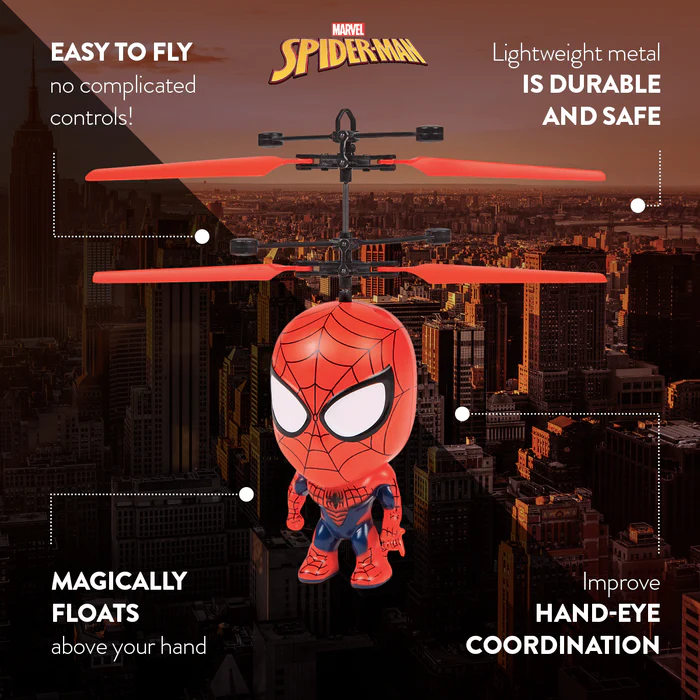 Marvel sous licence Spider-Man 3,5 pouces Flying Figure IR UFO Big Head Hélicoptère 