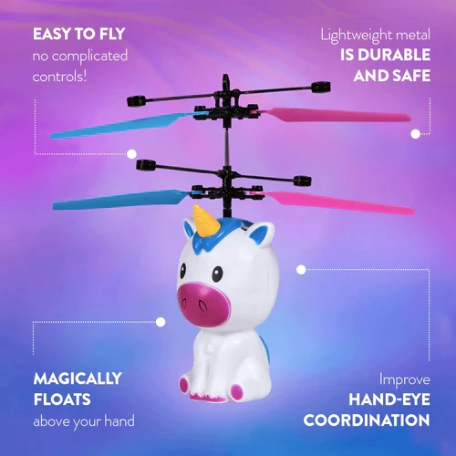 Unicorn 3.5 Inch Flying Figure UFO Big Head Helicopter