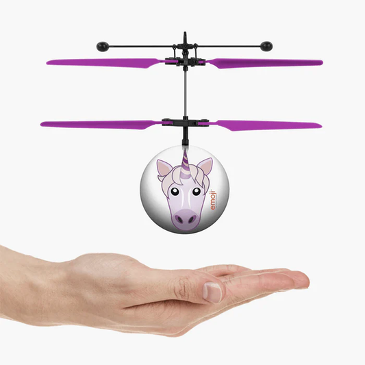 Unicorn Emoji IR UFO Ball Helicopter