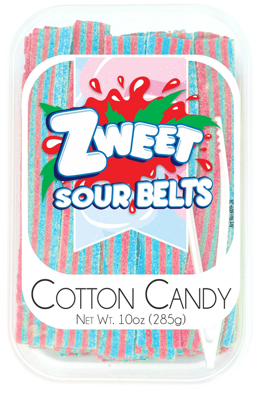 Zweet Sour Belts Cotton Candy