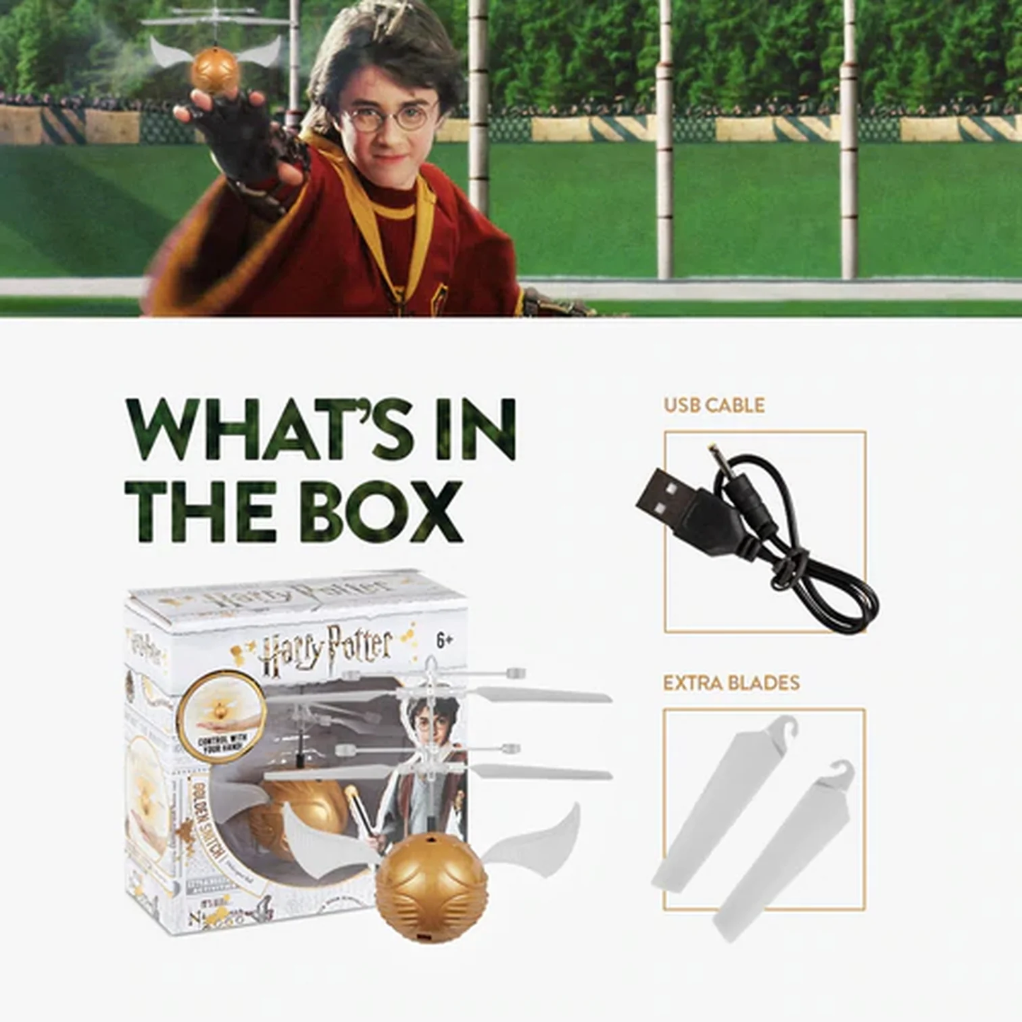 World Tech Toys Harry Potter Golden Snitch IR UFO Heli Ball