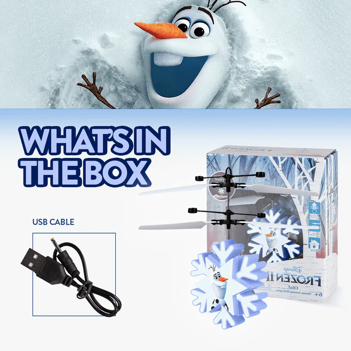 Disney Licensed Frozen II Olaf Motion Sensing IR UFO Helicopter