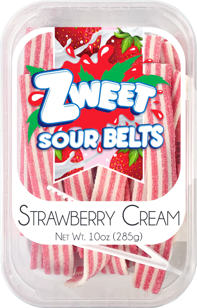 Zweet Sour Belts Strawberry Cream